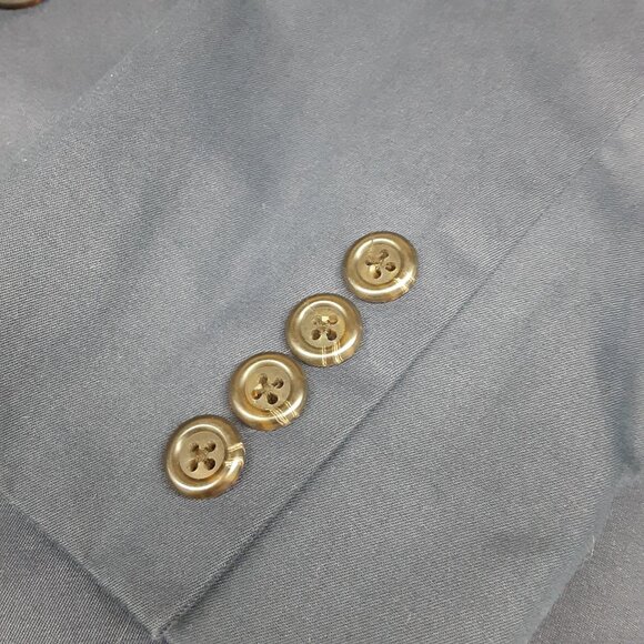 RALPH LAUREN SPORT Navy Blue 100% Cotton one button blazer Women's size 10 - Picture 7 of 13